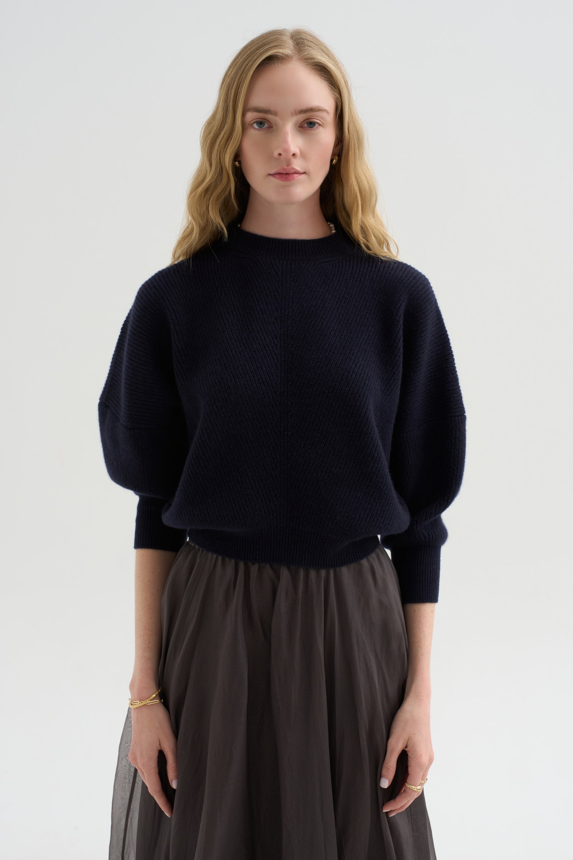 Mina Batwing Three-Quarter Sweater