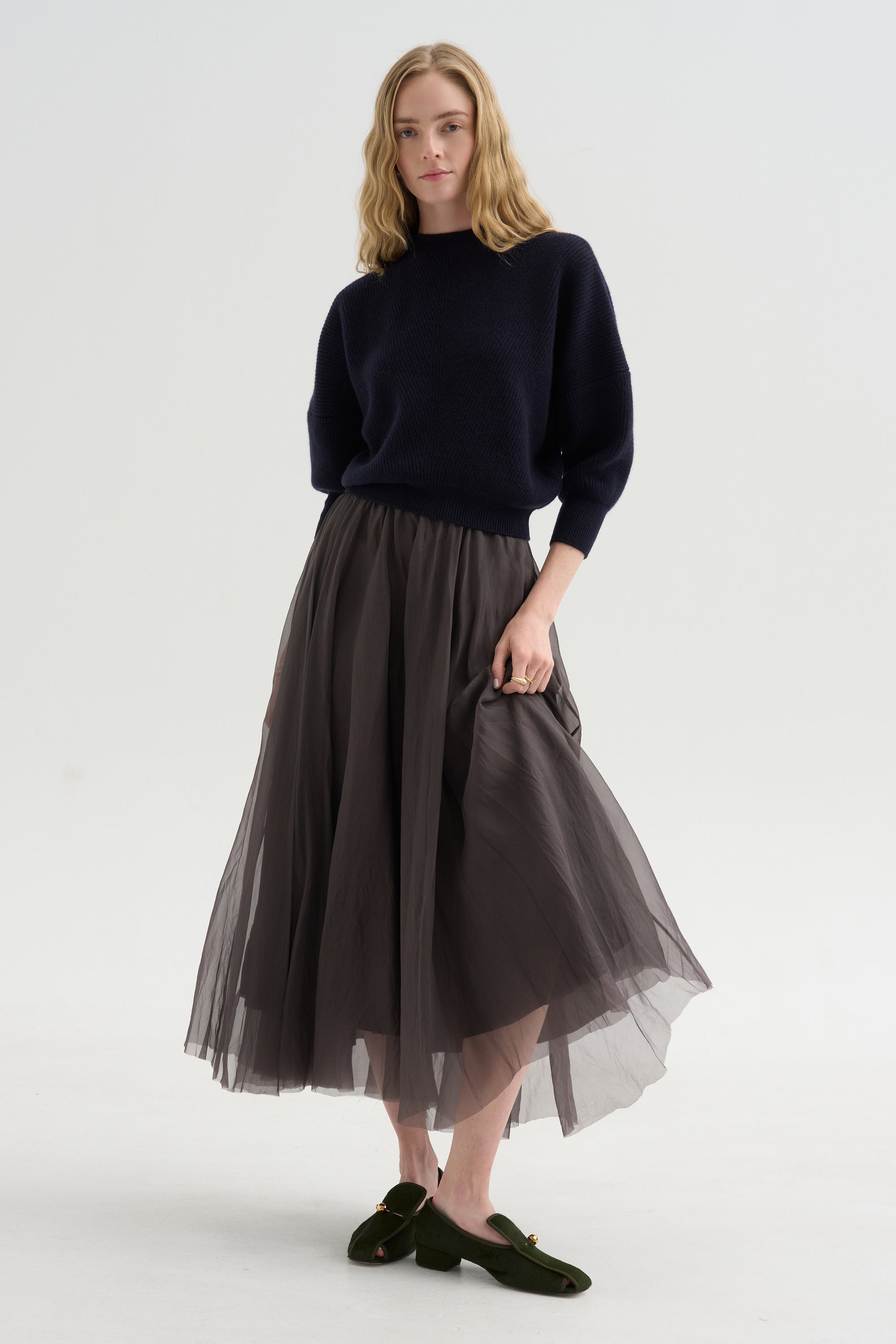 Mina Batwing Three-Quarter Sweater