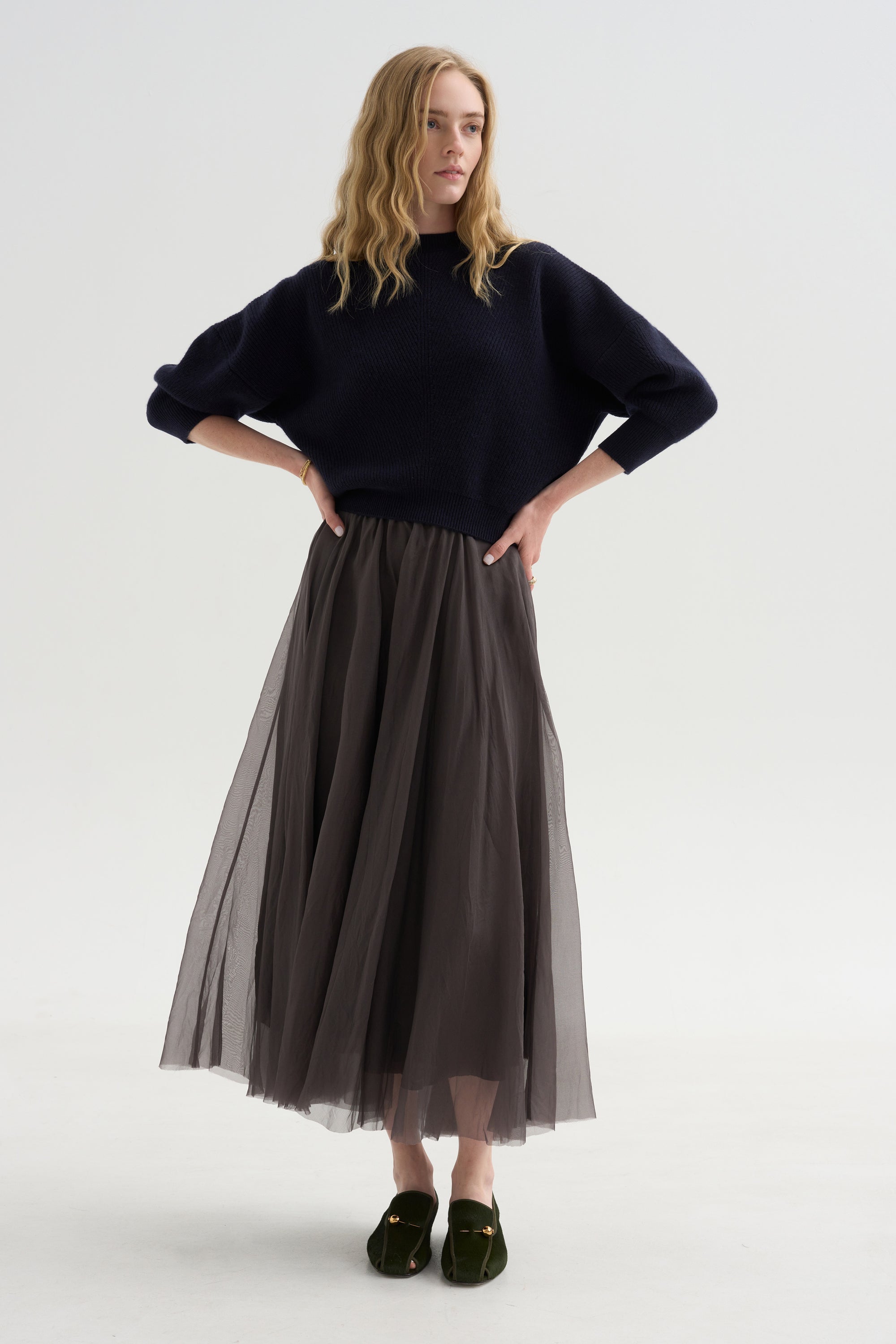 Mina Batwing Three-Quarter Sweater