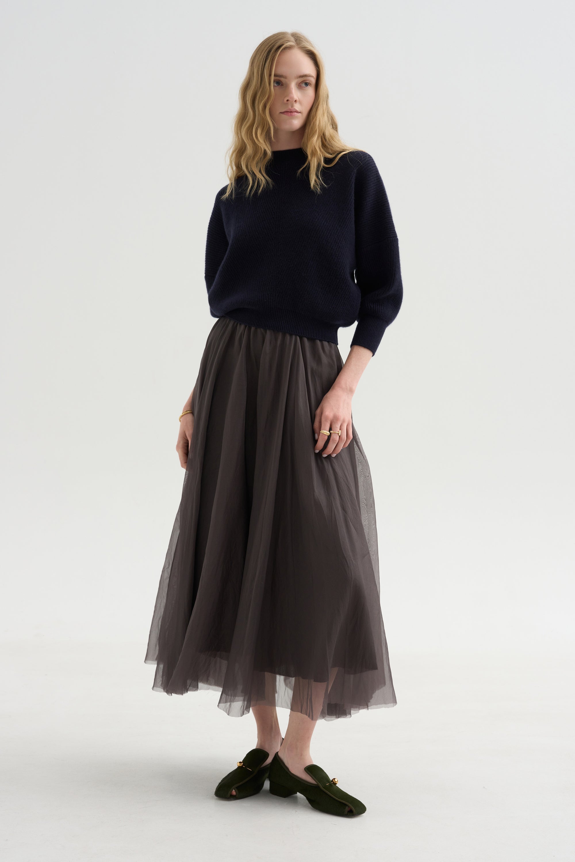 Mina Batwing Three-Quarter Sweater