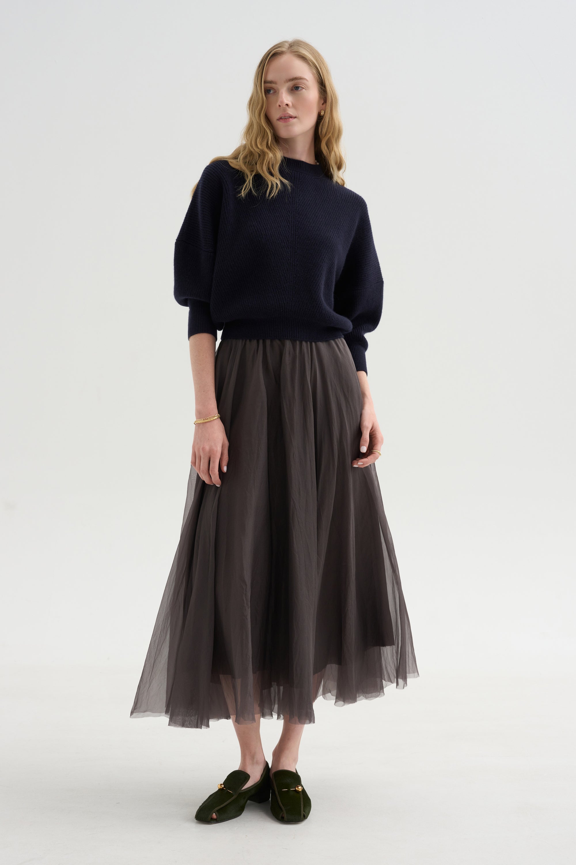 Mina Batwing Three-Quarter Sweater