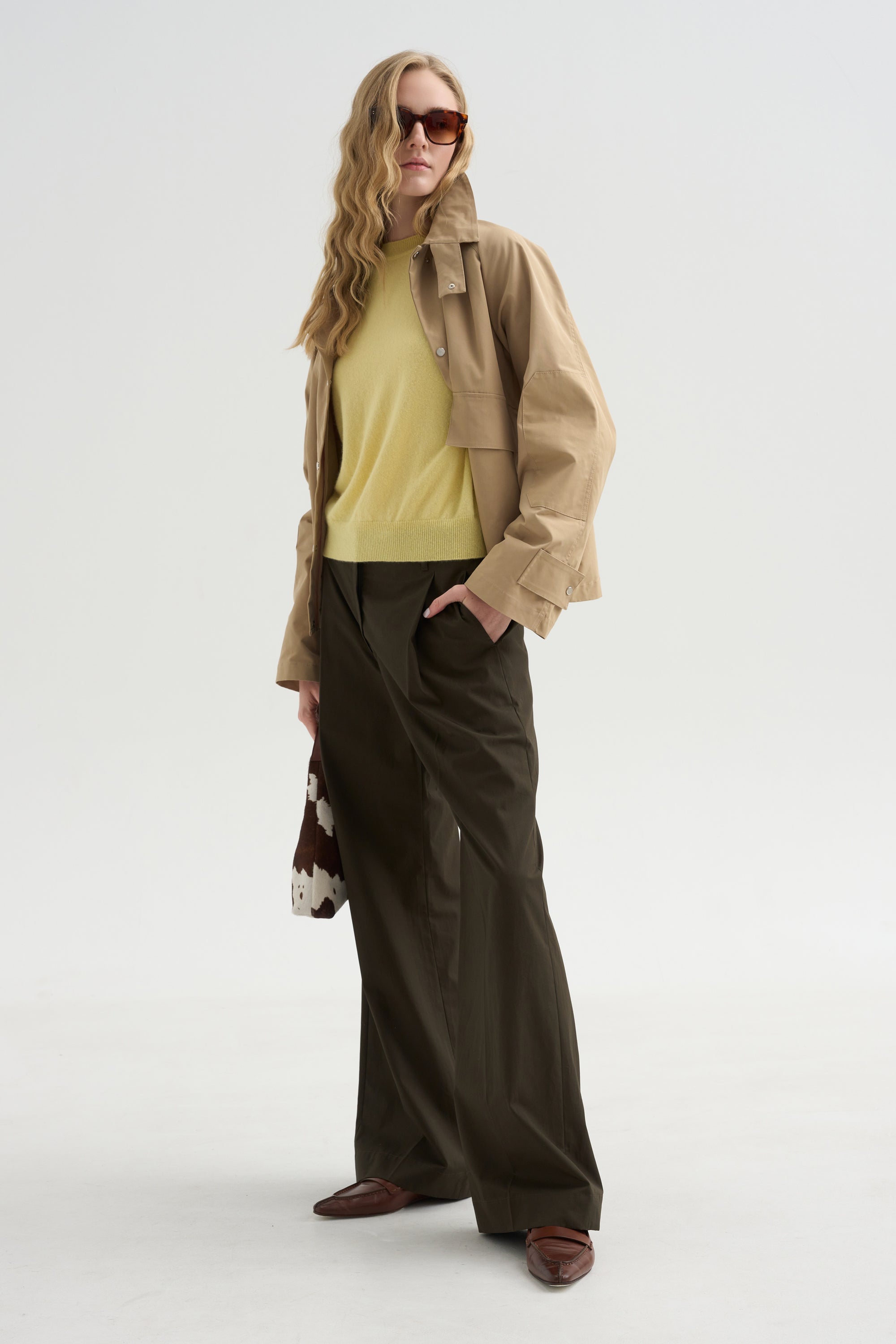 Round Neck Sweater, Light Yellow