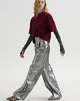 Cropped T-shirt, Bordeaux