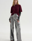 Cropped T-shirt, Bordeaux