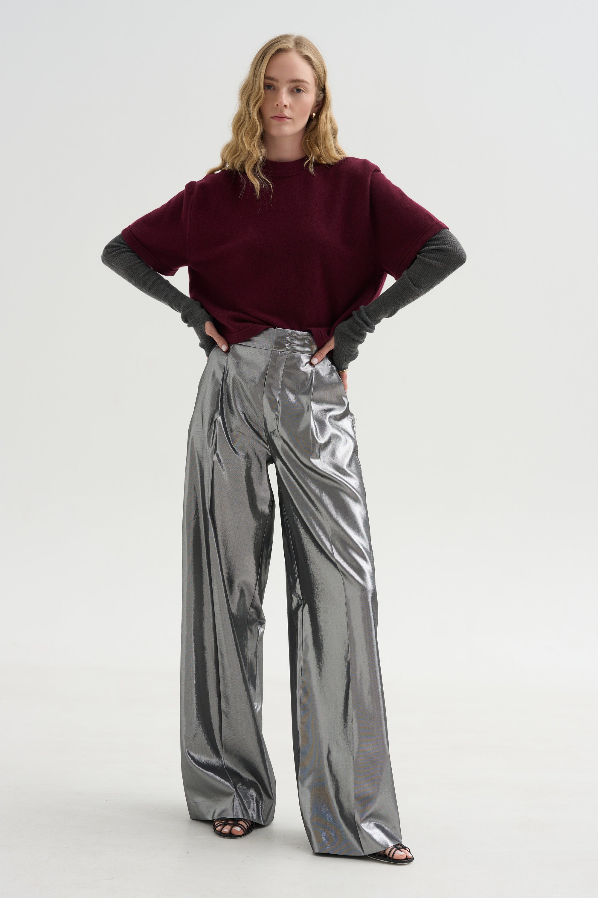 Cropped T-shirt, Bordeaux