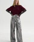 Cropped T-shirt, Bordeaux