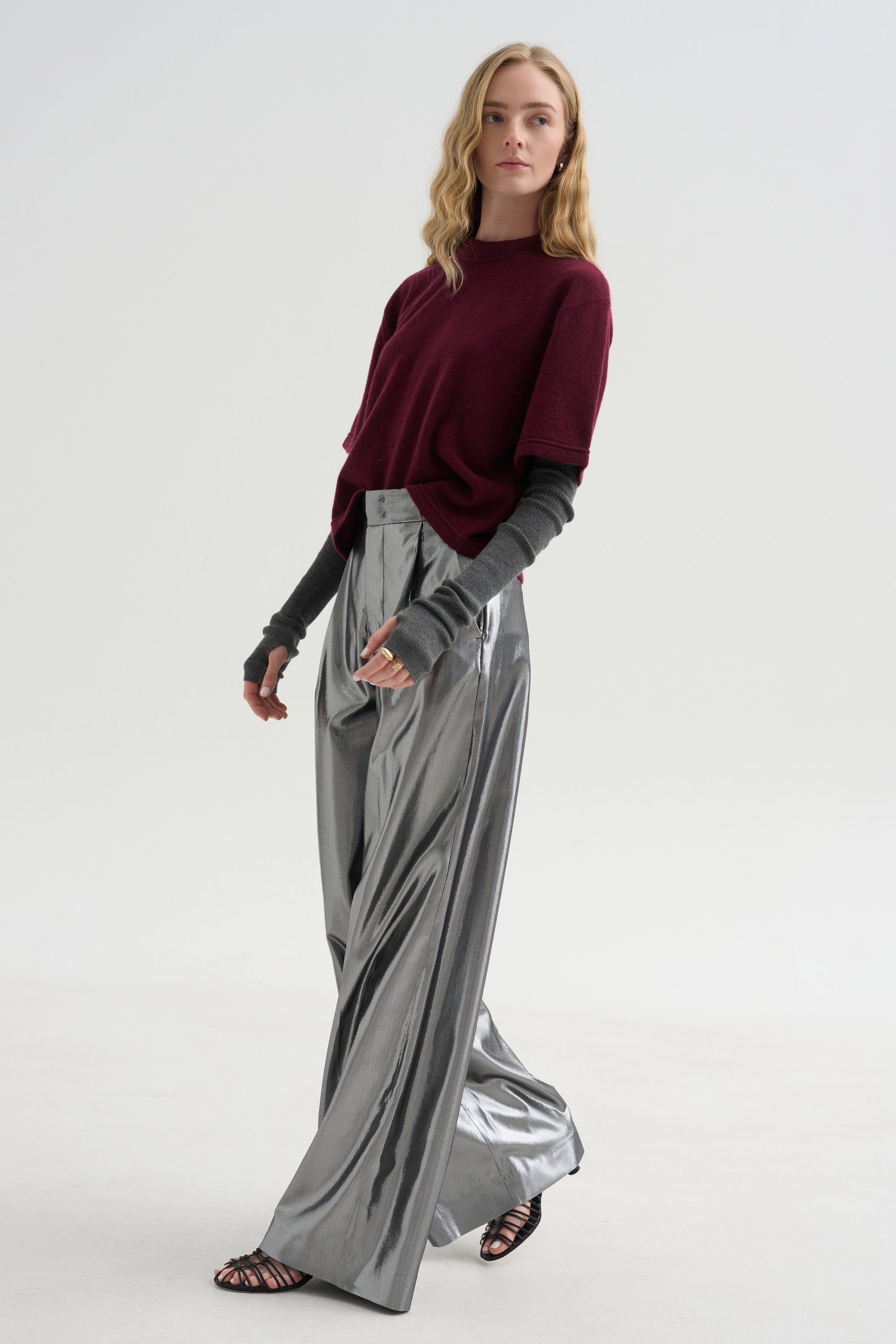 Cropped T-shirt, Bordeaux