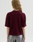 Cropped T-shirt, Bordeaux