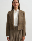 Lauren Cropped Jacket, Camel Check