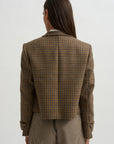 Lauren Cropped Jacket, Camel Check