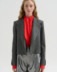 Lauren Cropped Jacket, Grey