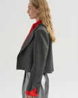 Lauren Cropped Jacket, Grey