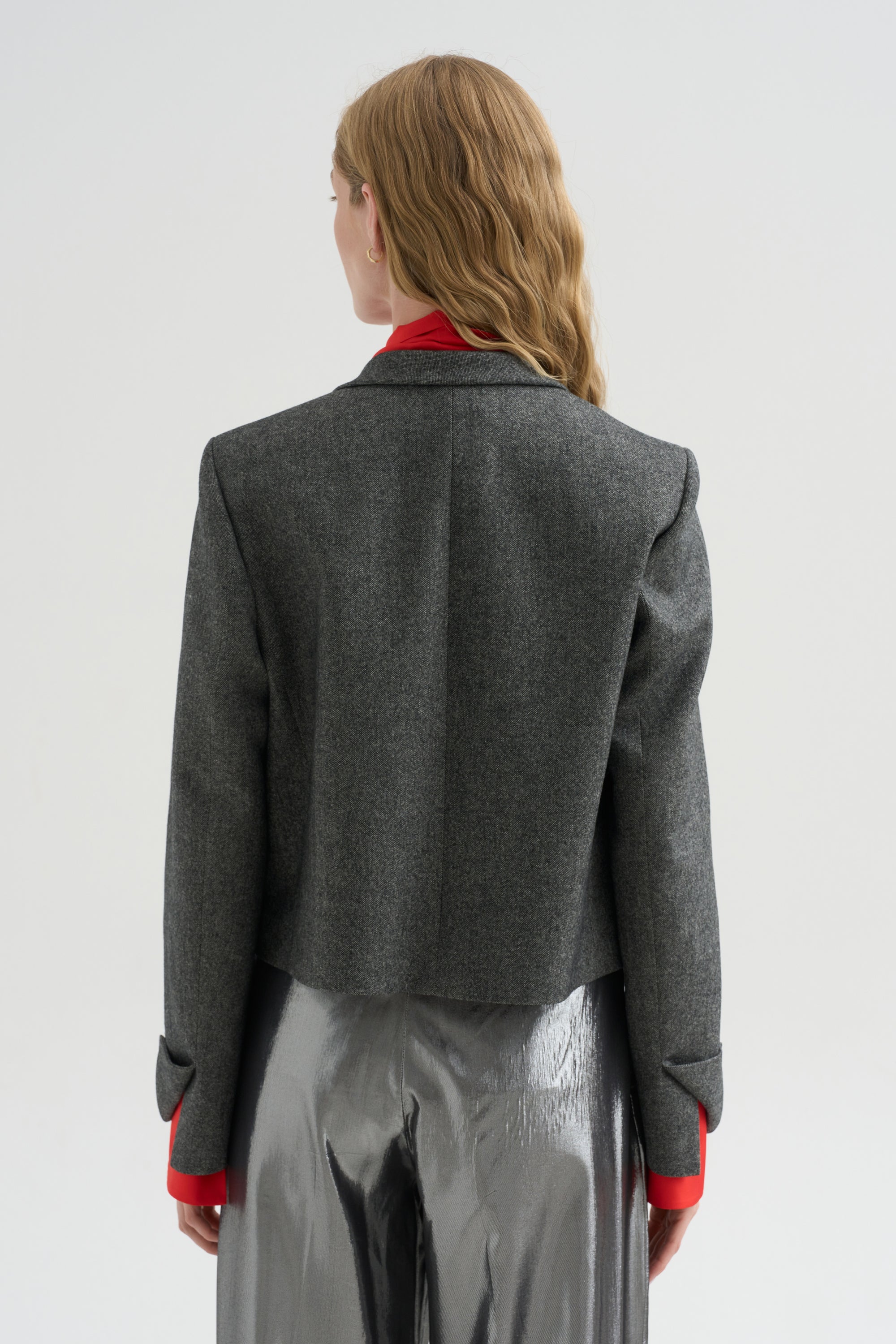 Lauren Cropped Jacket, Grey