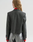 Lauren Cropped Jacket, Grey