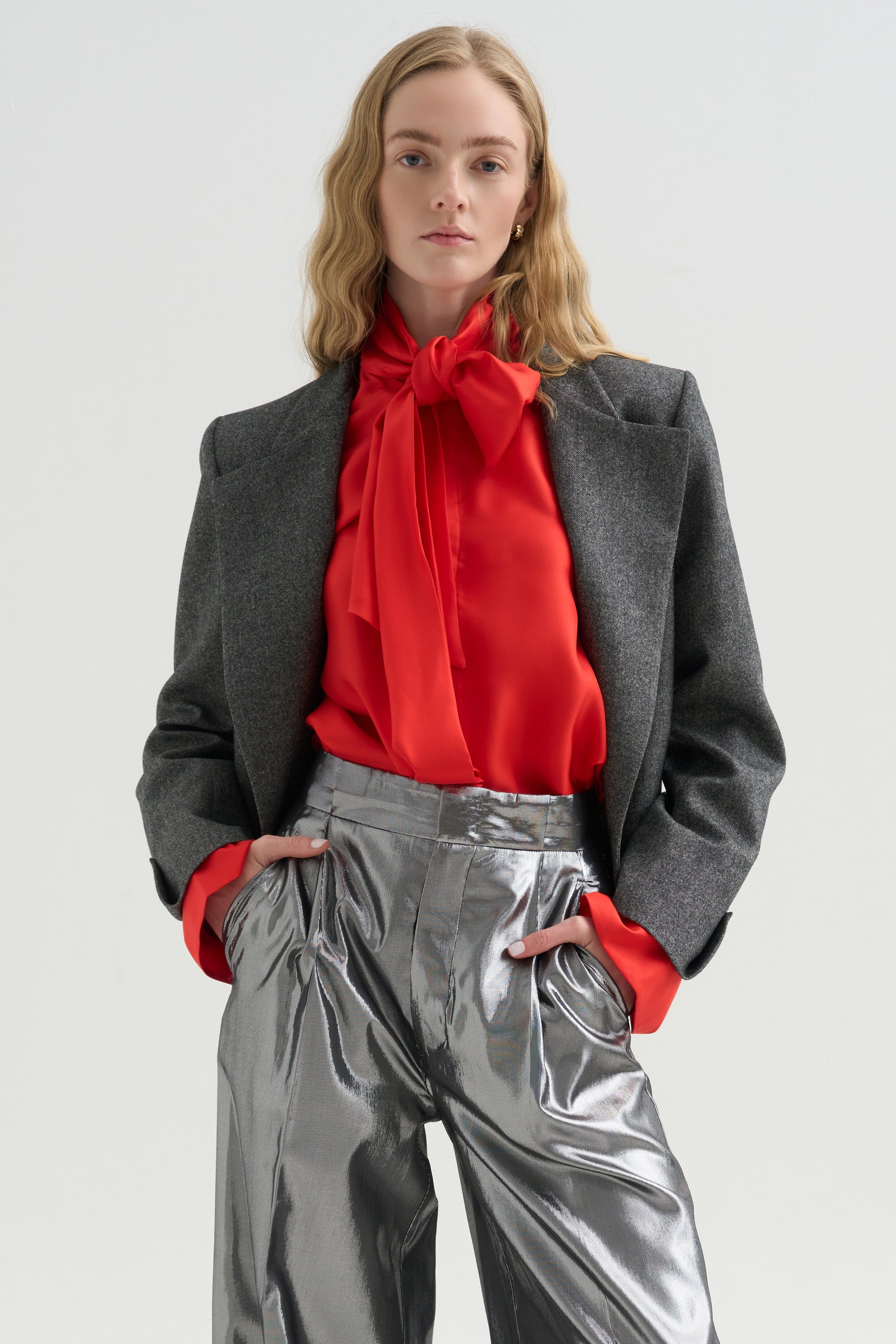 Lauren Cropped Jacket, Grey