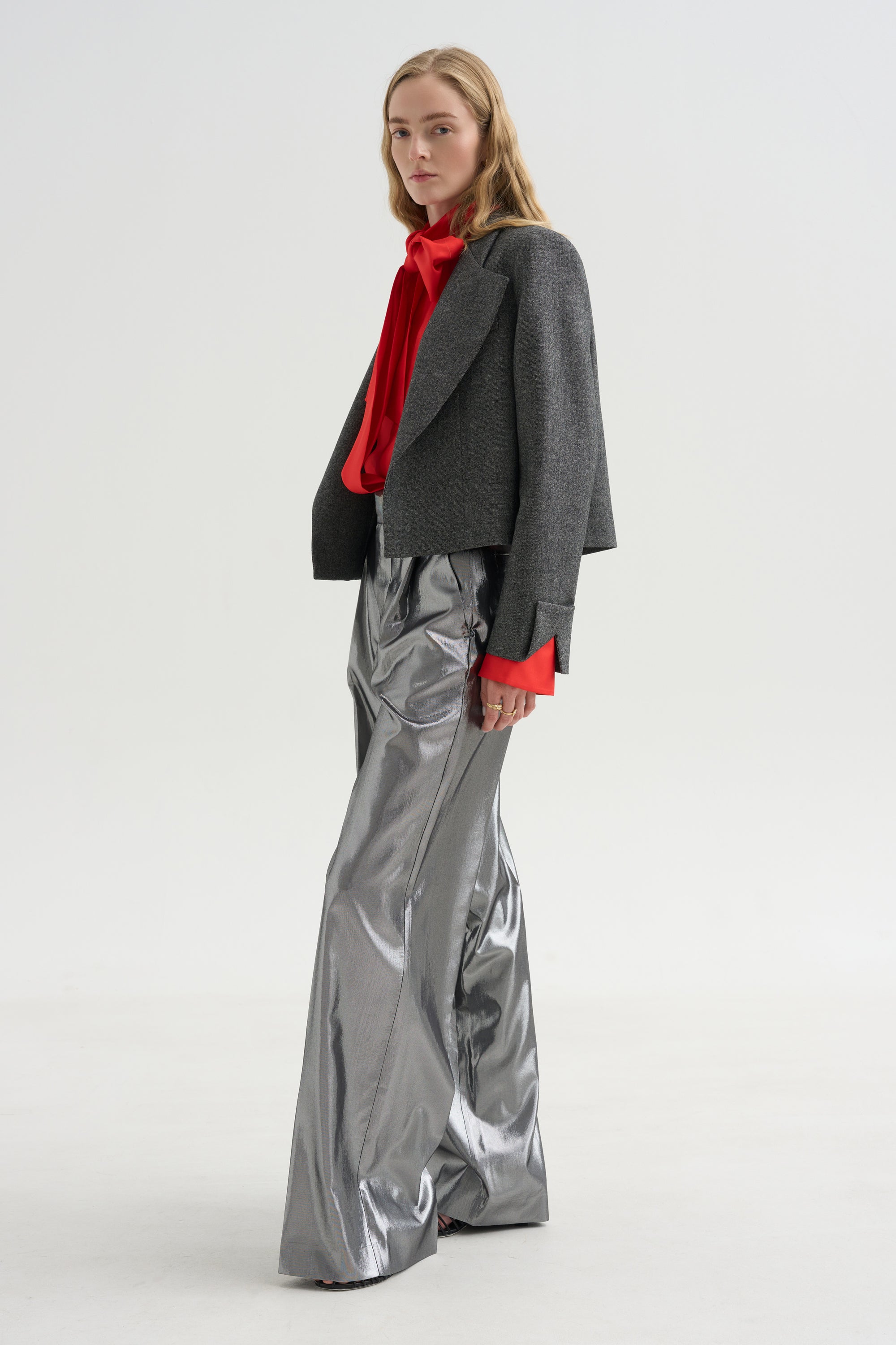Lauren Cropped Jacket, Grey