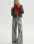 Lauren Cropped Jacket, Grey