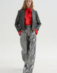 Lauren Cropped Jacket, Grey