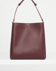 Folded Tote Bag, Burgundy