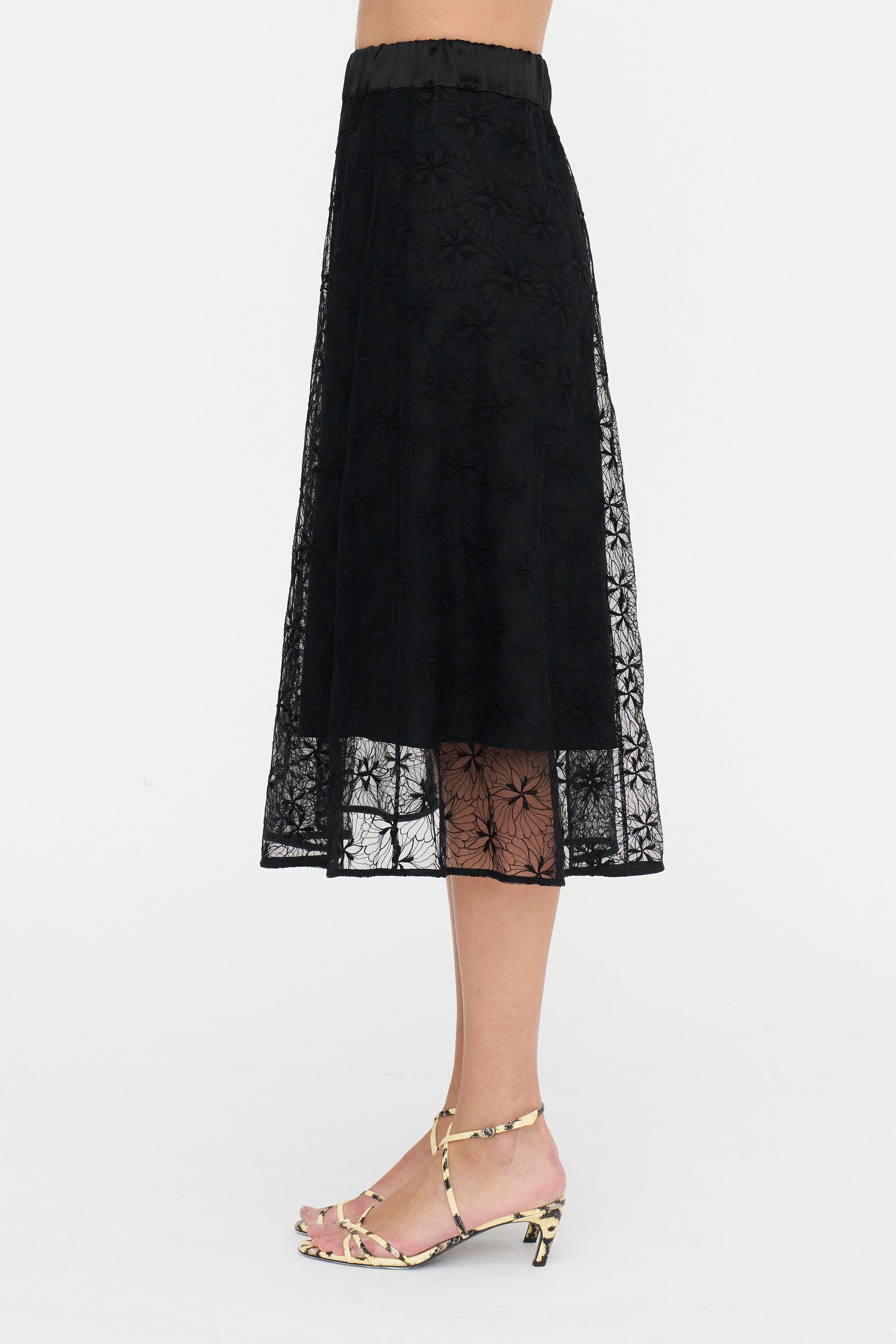 Circle Skirt, Black Lace