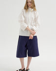Belor CTop - Top-Pop Collar Shirt, Off White