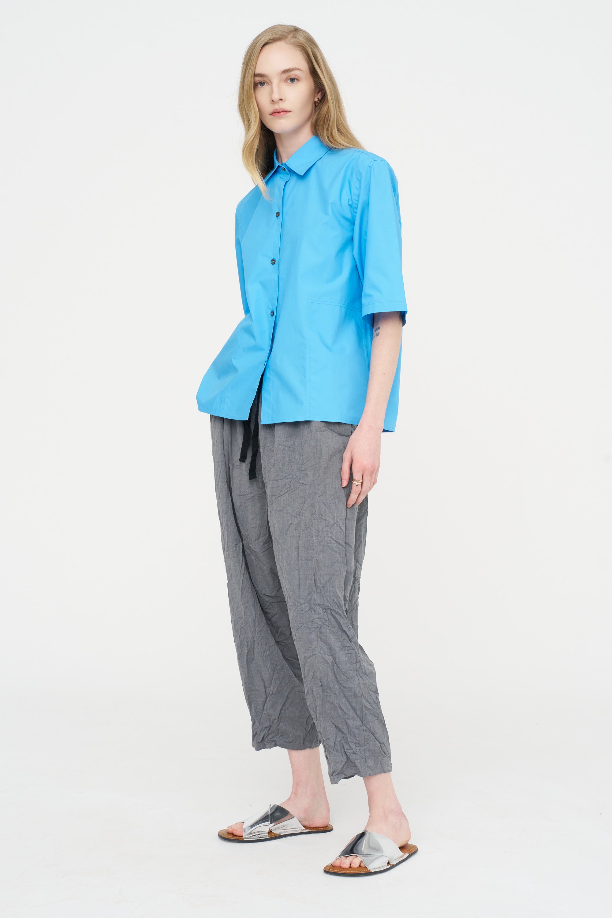 Biscay Ctop - Short Sleeve Shirt, Azure
