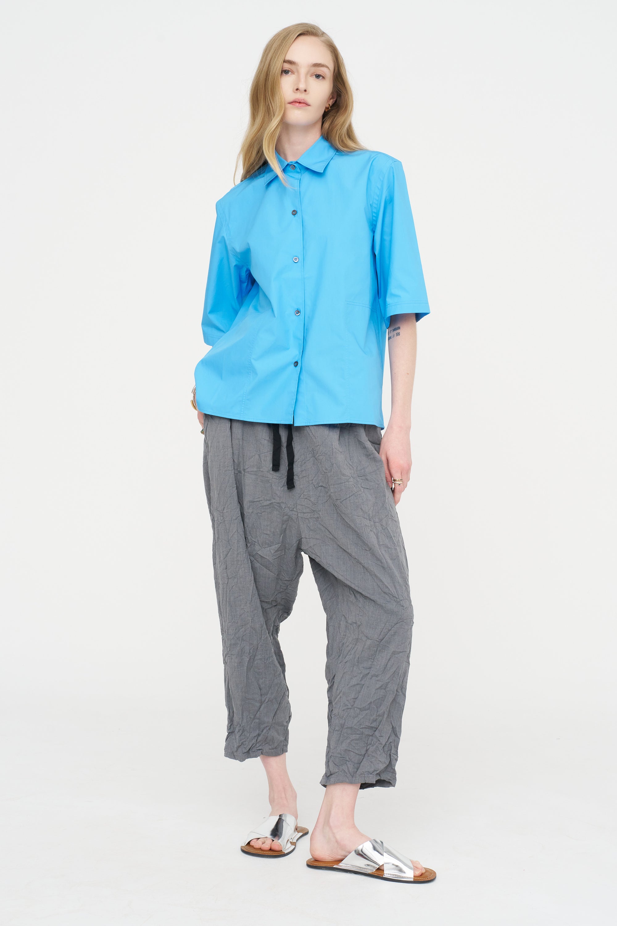 Biscay Ctop - Short Sleeve Shirt, Azure