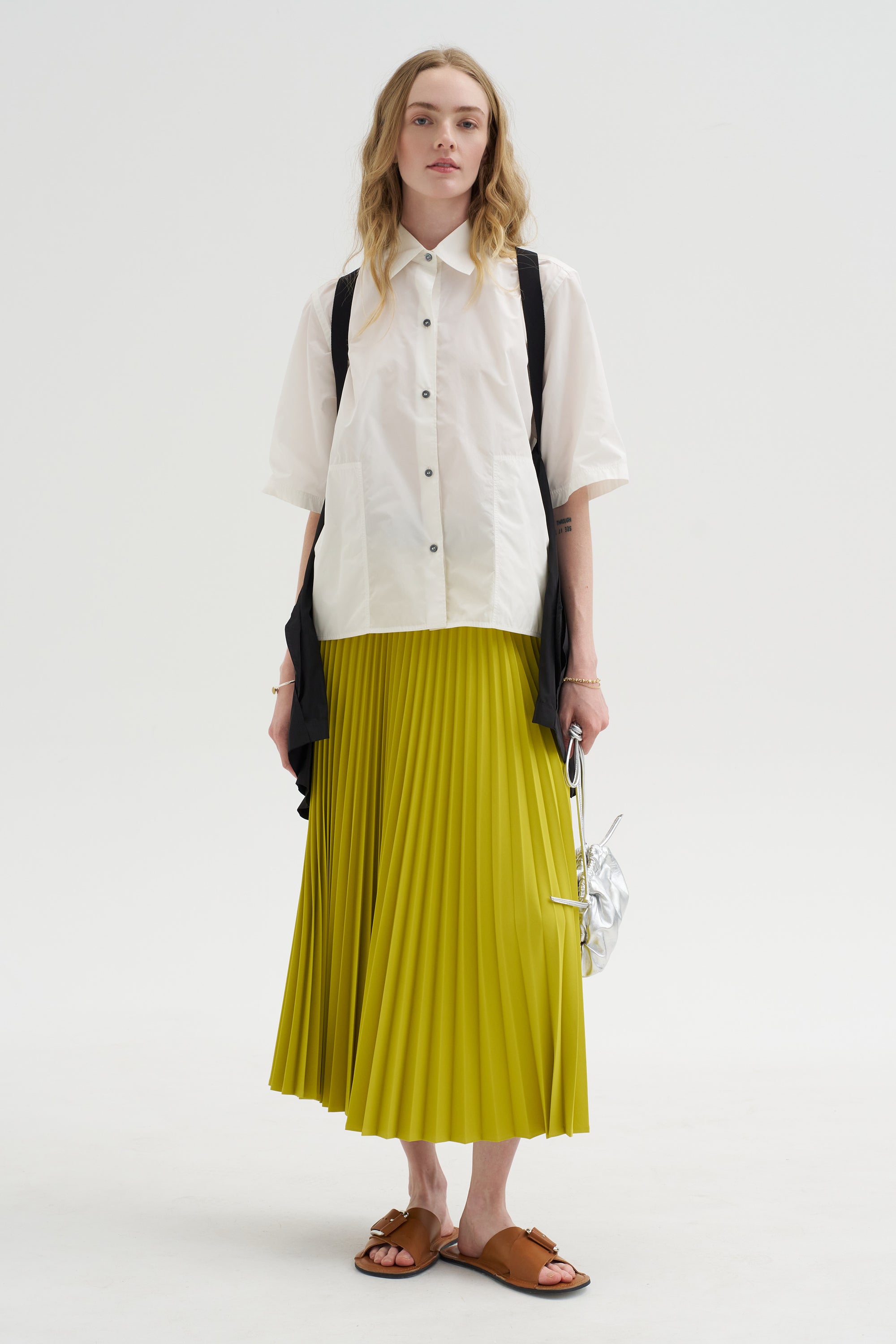 Biscay Pota - Taffeta Short Sleeve Shirt, Snow