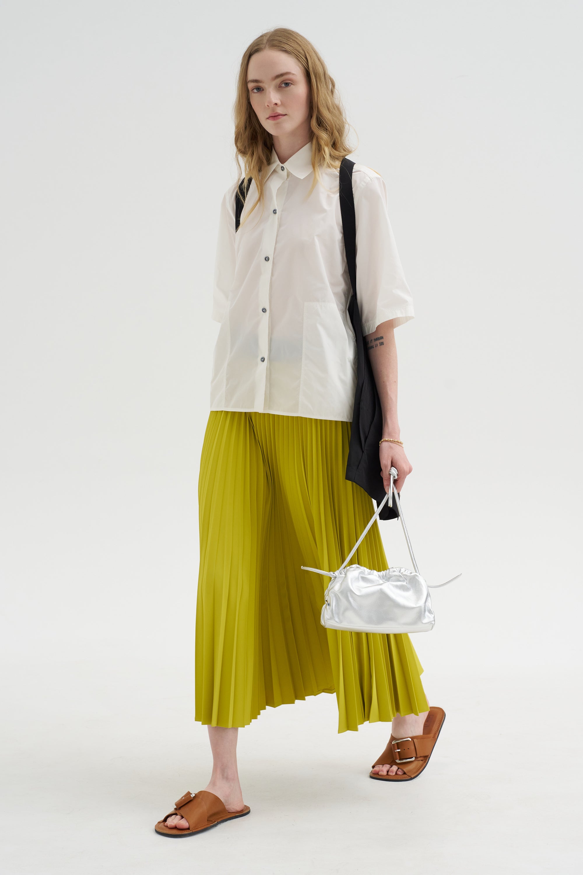 Biscay Pota - Taffeta Short Sleeve Shirt, Snow