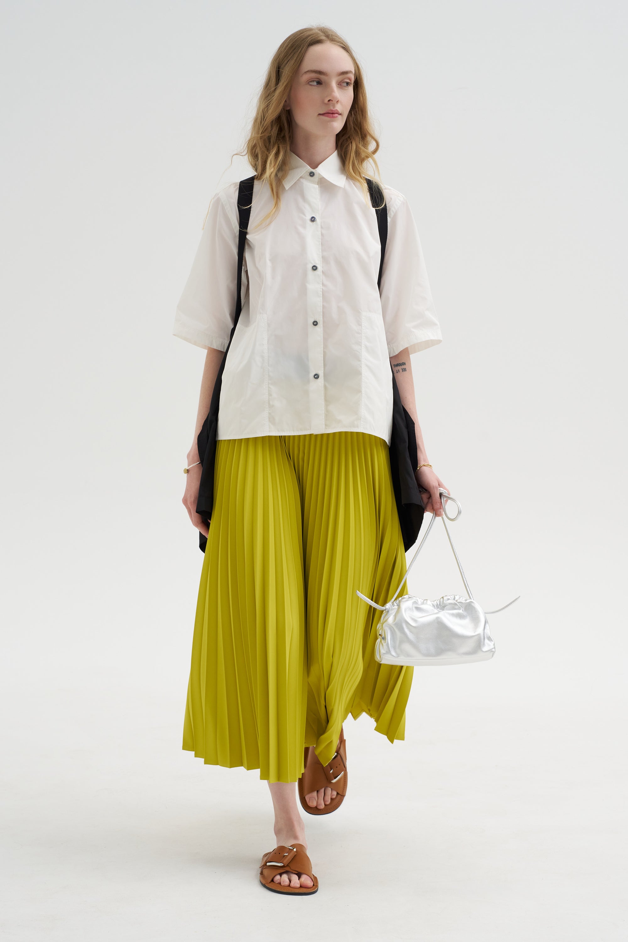 Biscay Pota - Taffeta Short Sleeve Shirt, Snow