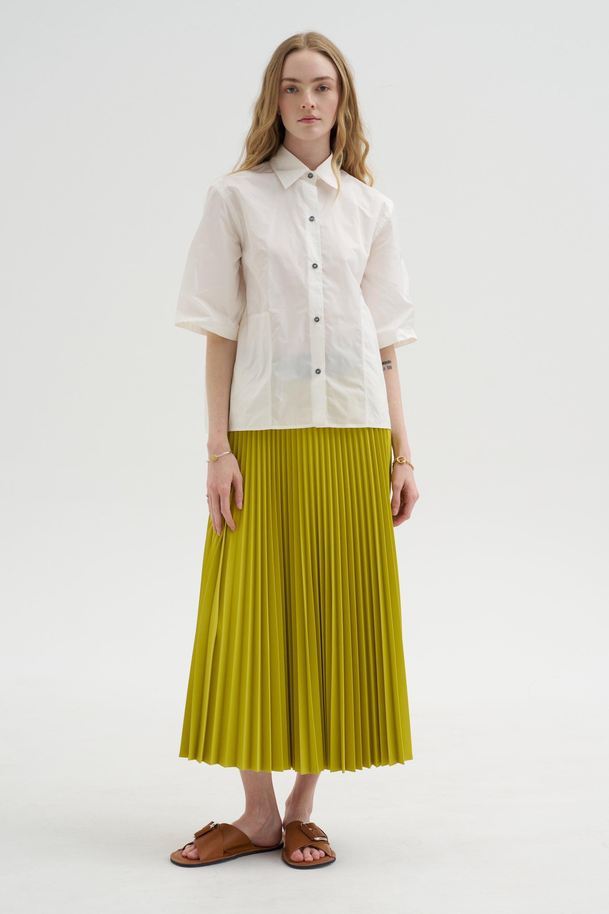 Biscay Pota - Taffeta Short Sleeve Shirt, Snow