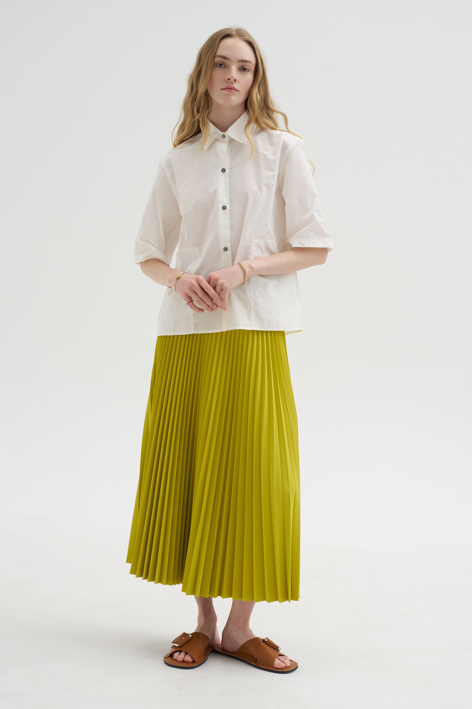 Biscay Pota - Taffeta Short Sleeve Shirt, Snow