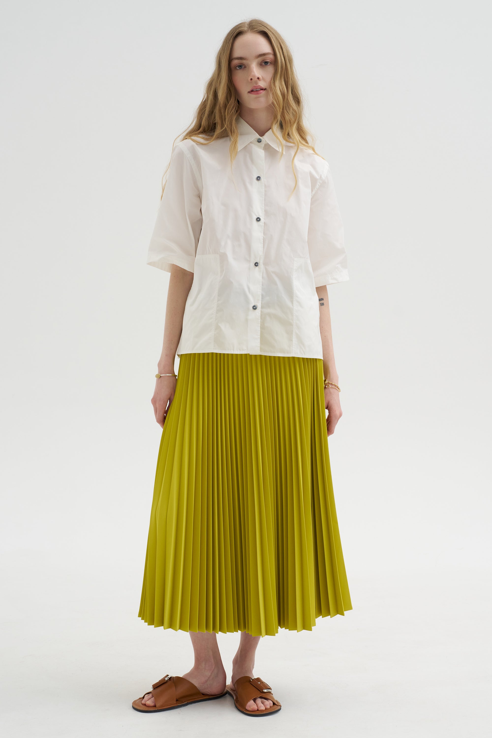 Biscay Pota - Taffeta Short Sleeve Shirt, Snow