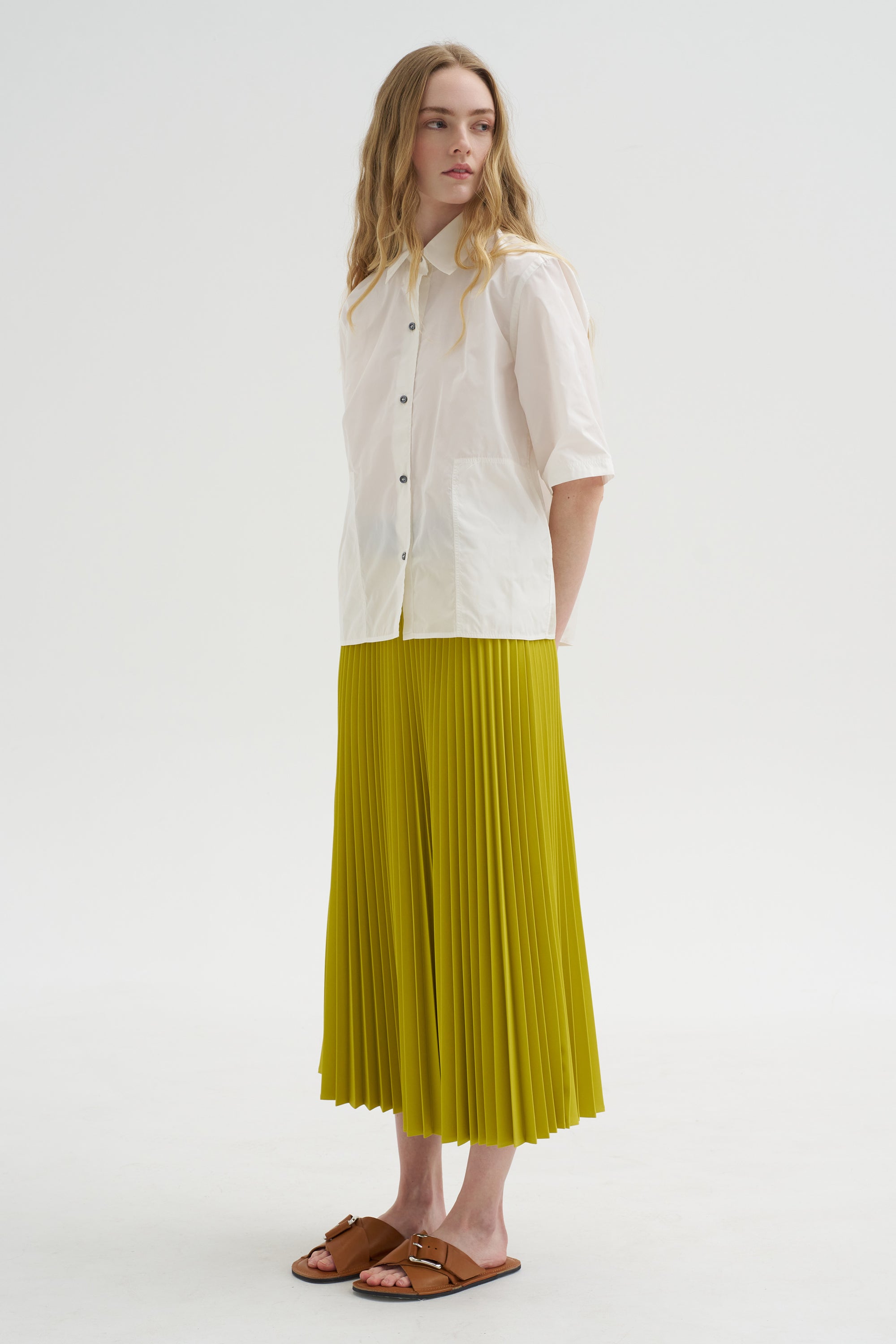 Biscay Pota - Taffeta Short Sleeve Shirt, Snow