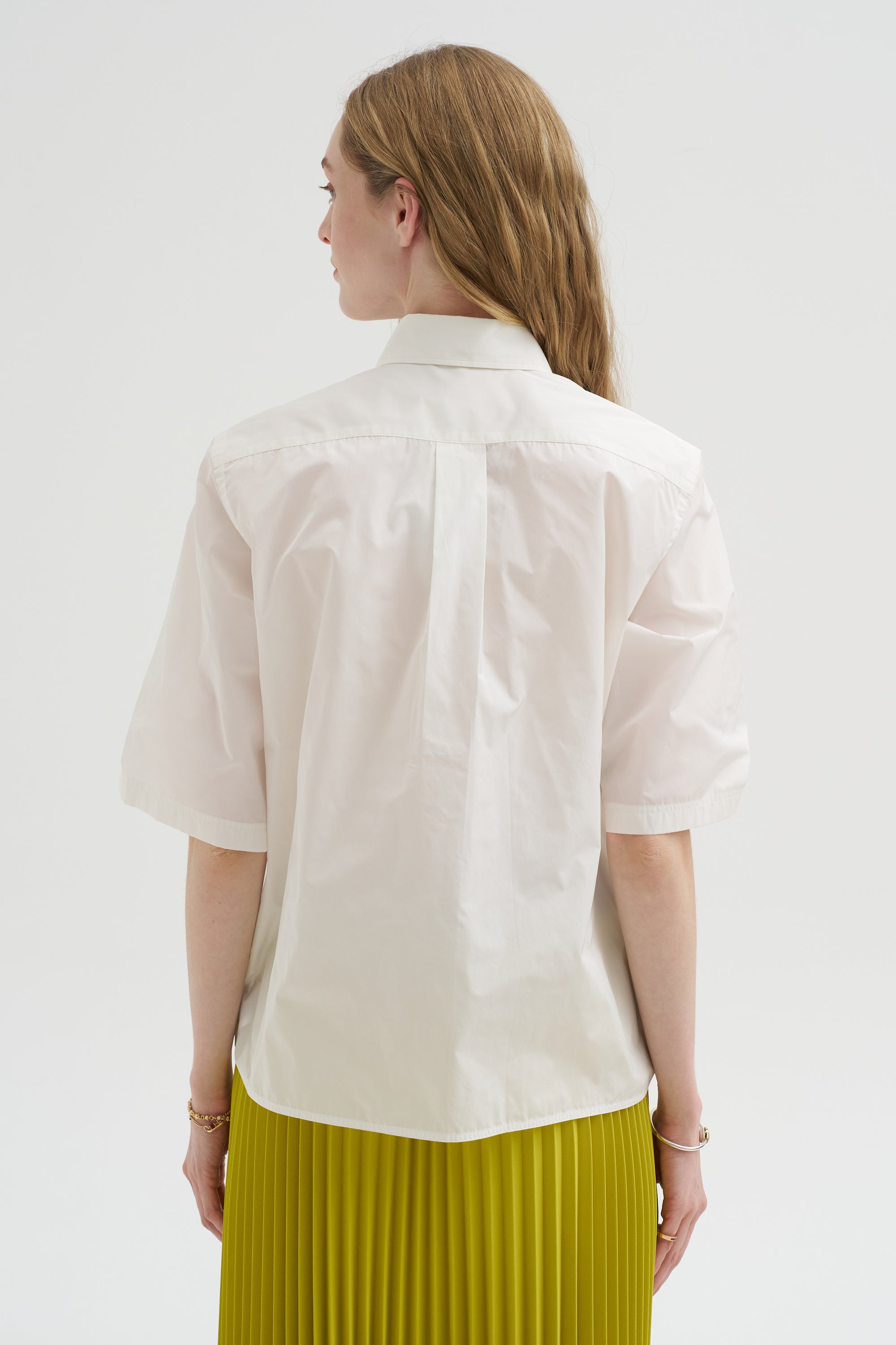Biscay Pota - Taffeta Short Sleeve Shirt, Snow