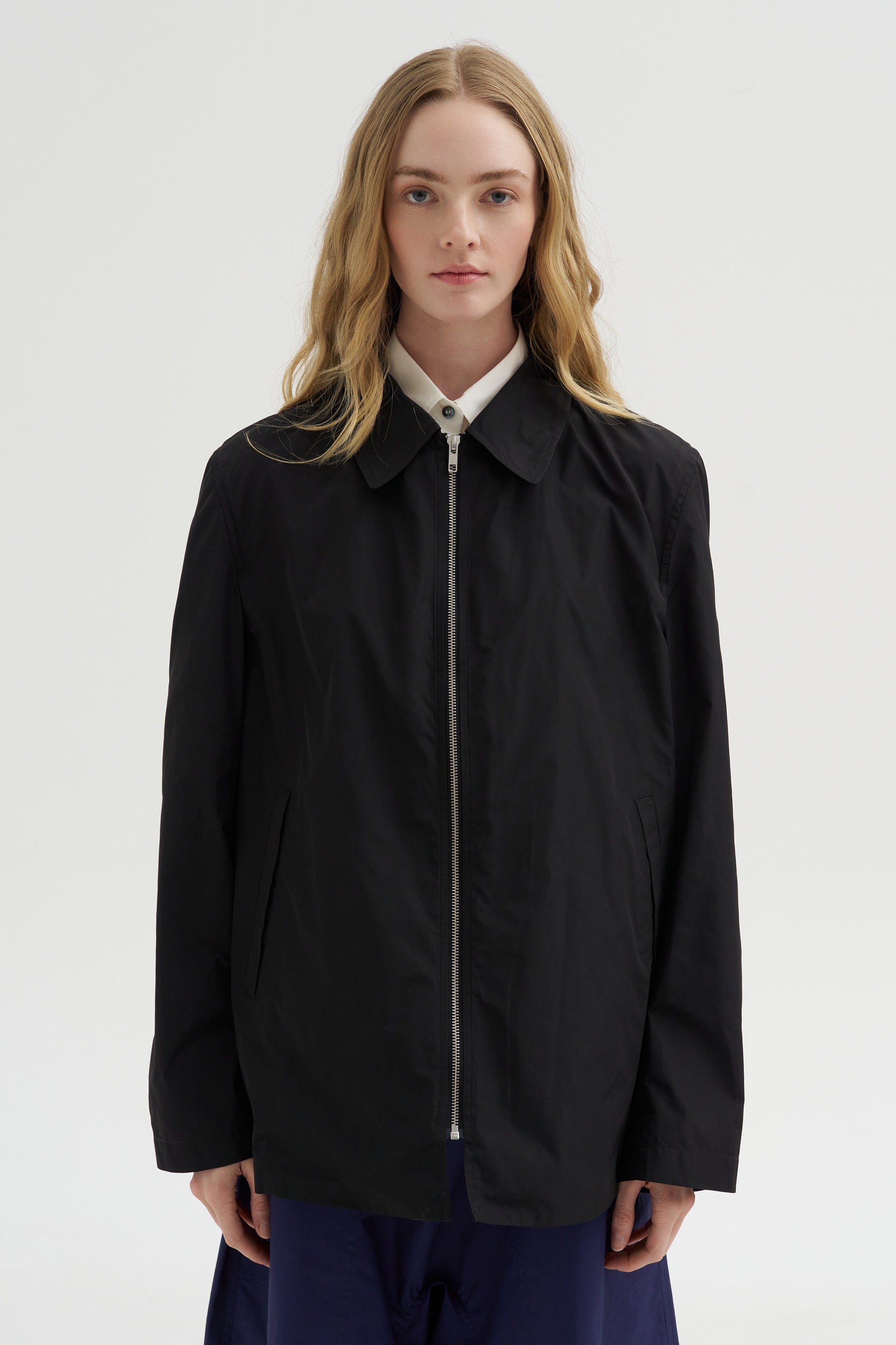 Car Pota - Taffeta Zip Shirt Jacket, Black – Kick Pleat