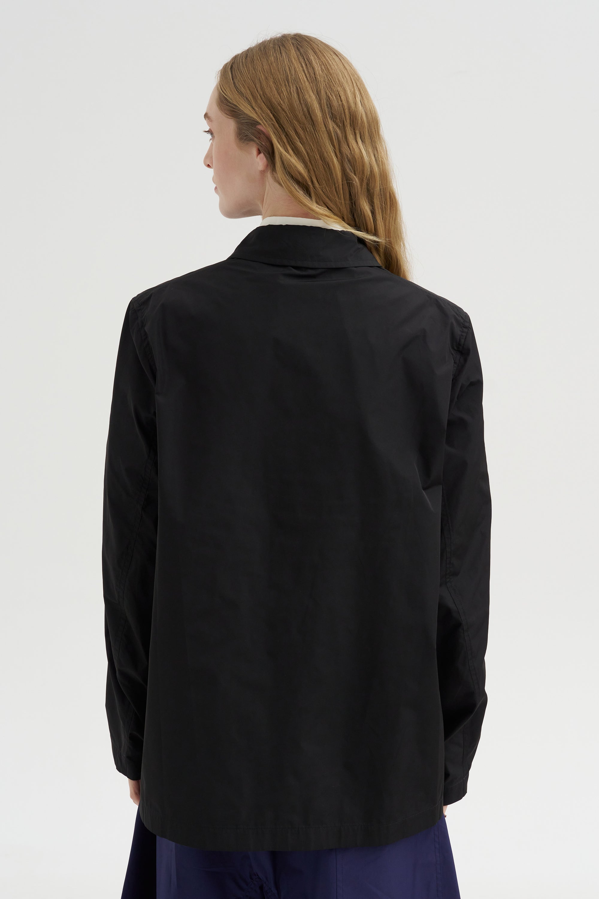 Car Pota - Taffeta Zip Shirt Jacket, Black