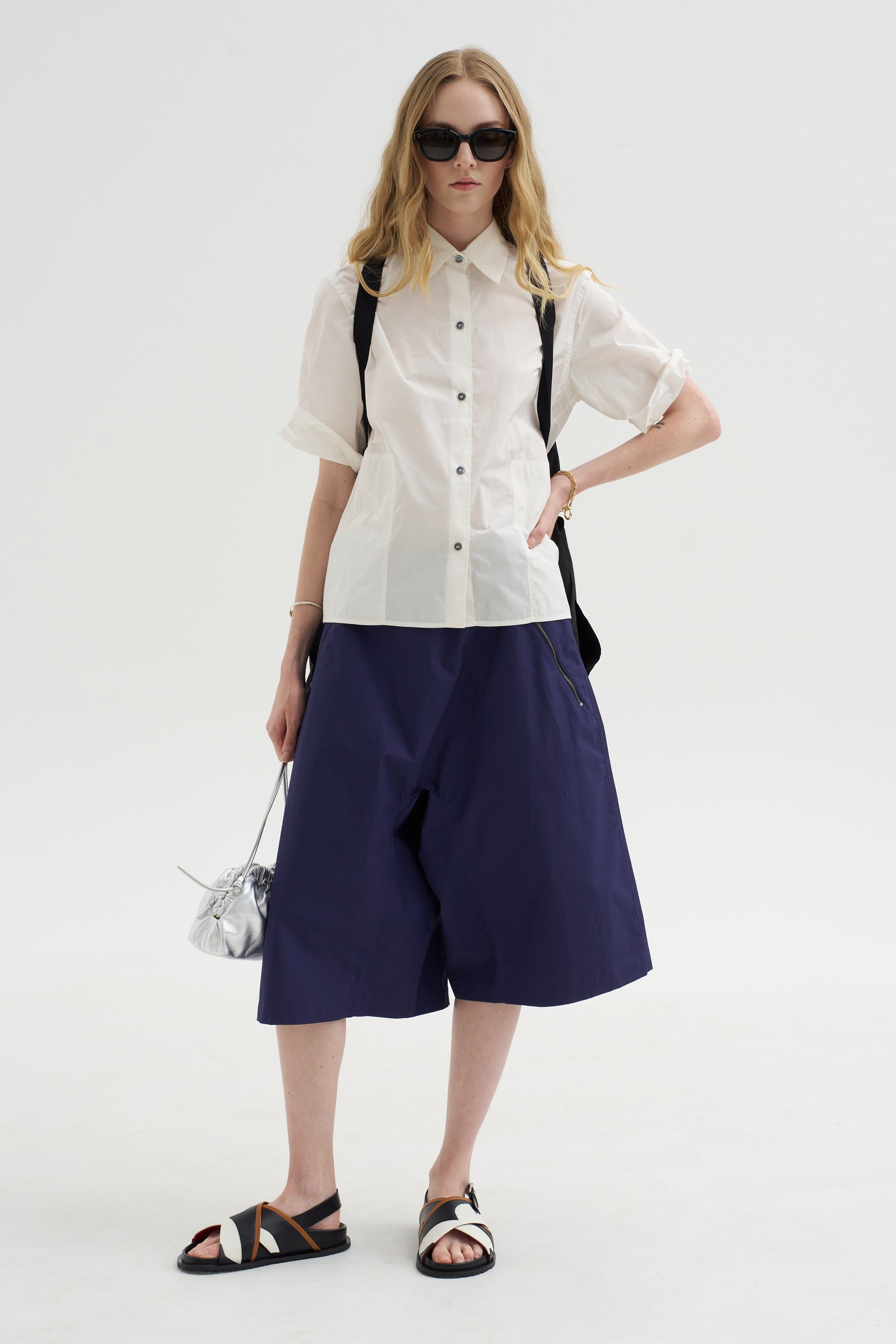 Car Pota - Taffeta Zip Shirt Jacket, Black