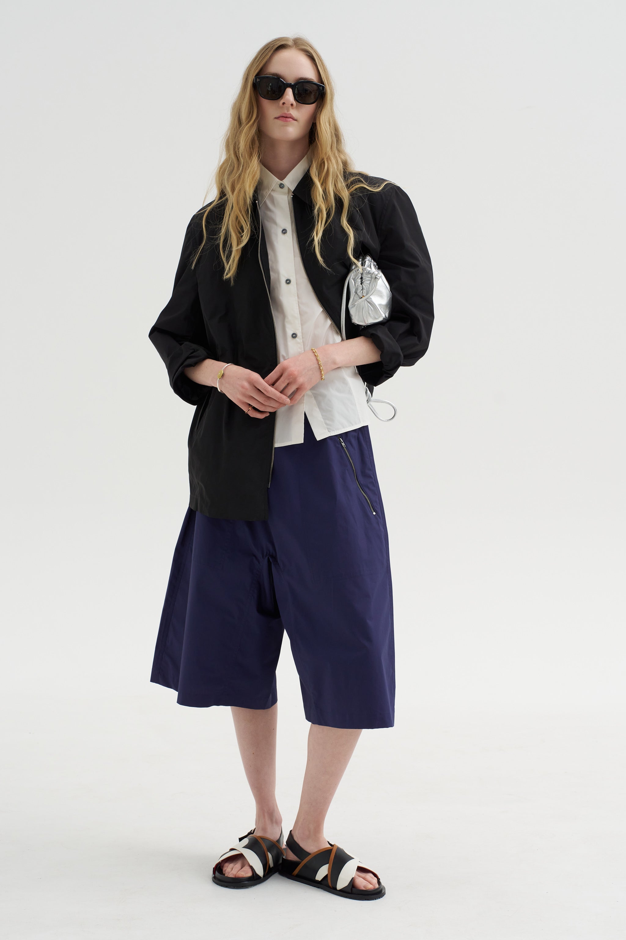 Car Pota - Taffeta Zip Shirt Jacket, Black – Kick Pleat