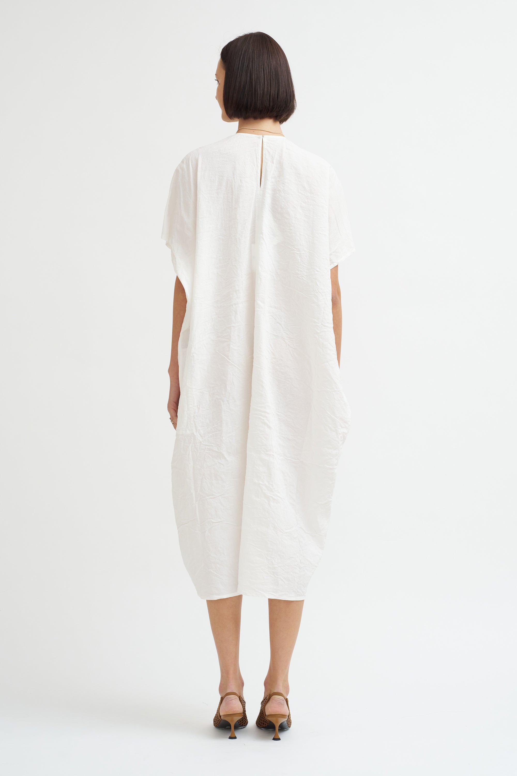Linen Cotton Dress, Off White