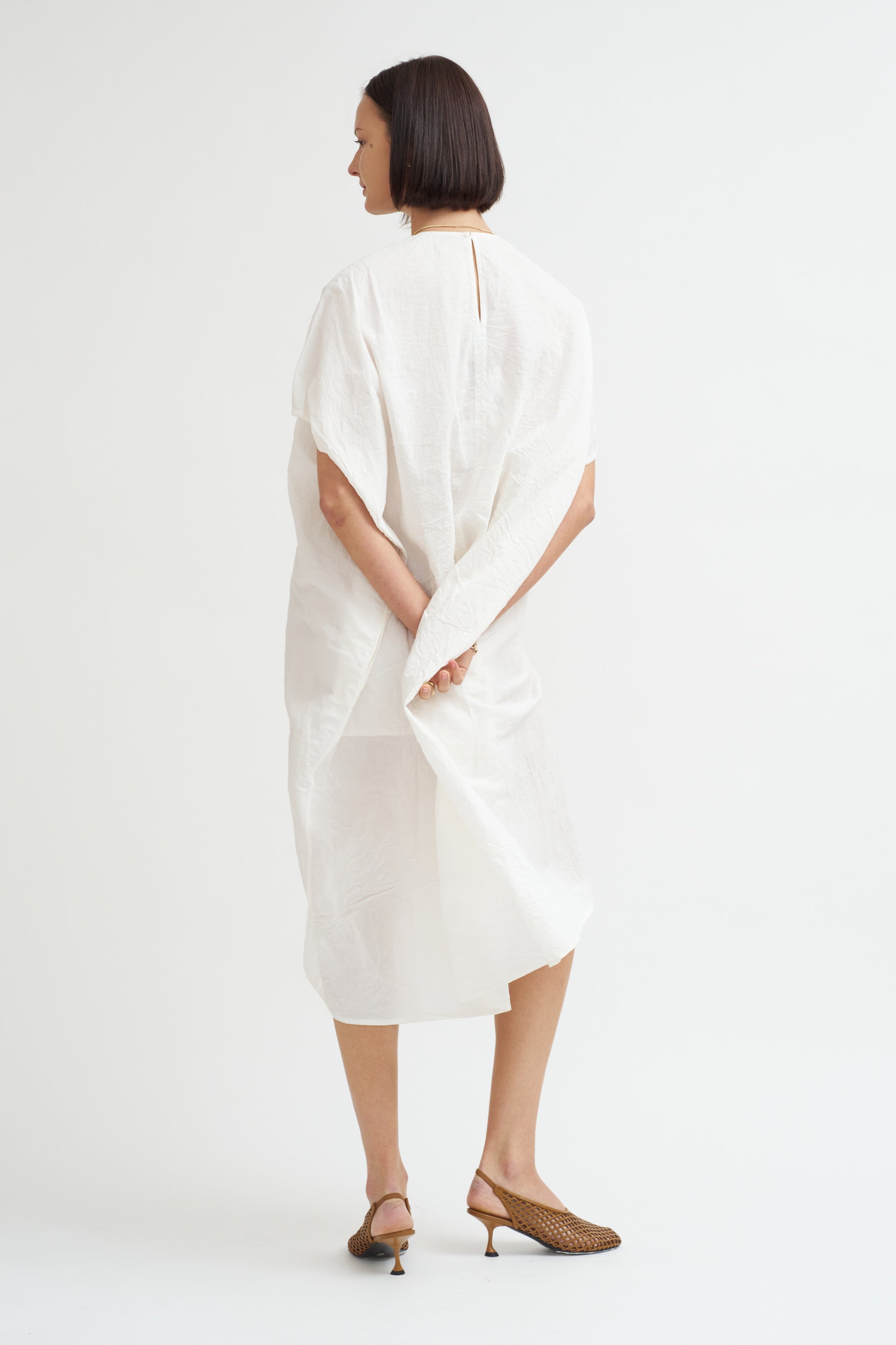 Linen Cotton Dress, Off White
