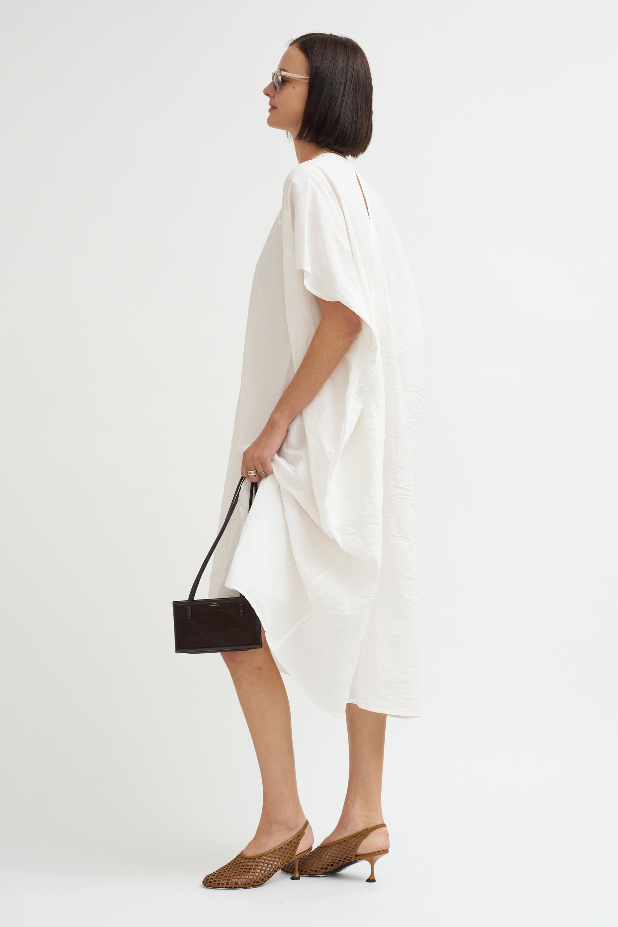 Linen Cotton Dress, Off White