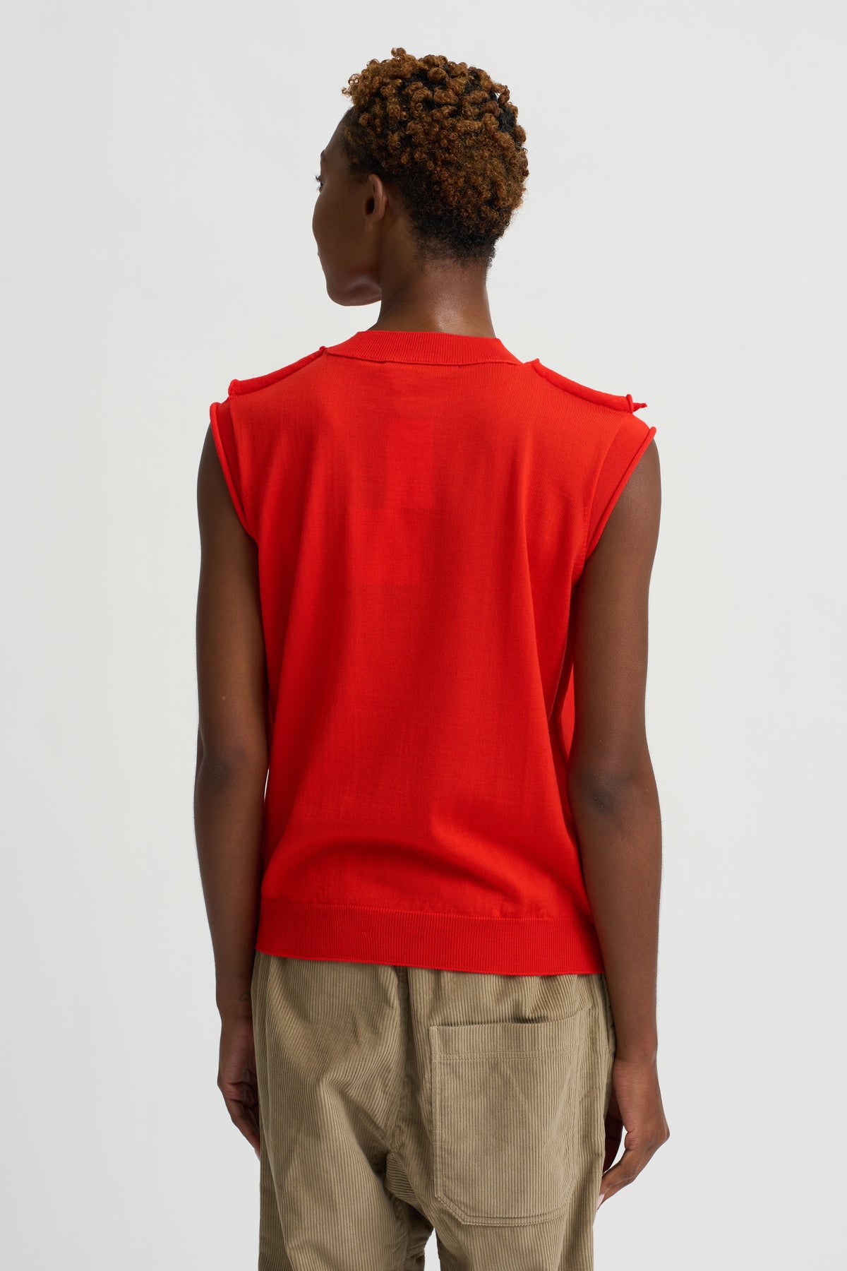 Merino Sweater Vest, Scarlet