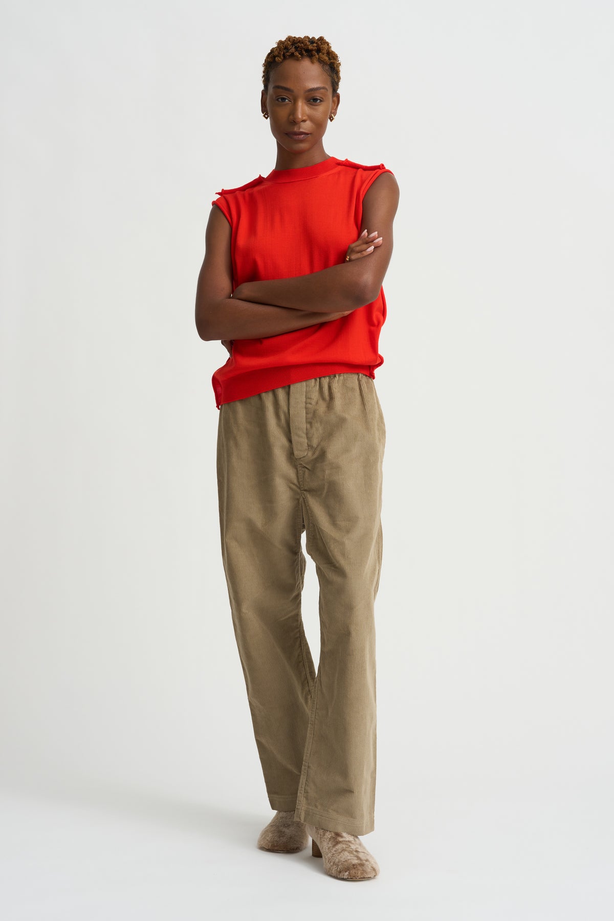 Merino Sweater Vest, Scarlet