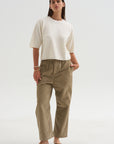 Superfine Wool Shortsleeve Sweater, Wool White