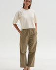 Superfine Wool Shortsleeve Sweater, Wool White