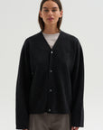 Superfine Wool Cardigan, Anthracite