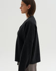 Superfine Wool Cardigan, Anthracite