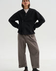 Superfine Wool Cardigan, Anthracite
