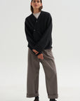 Superfine Wool Cardigan, Anthracite